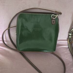 Green Leather Crossbody Bag